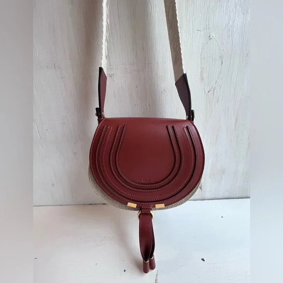 Chloé Marcie Linen & Leather Crossbody Bag - Picture 6 of 17